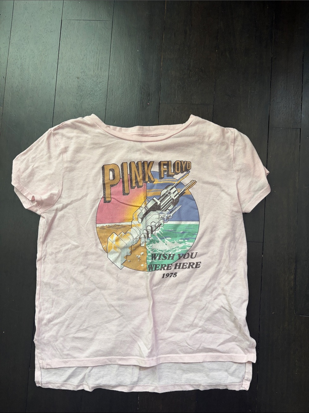 Pink Floyd Light Pink 'Wish You Were Here' Graphic Tee